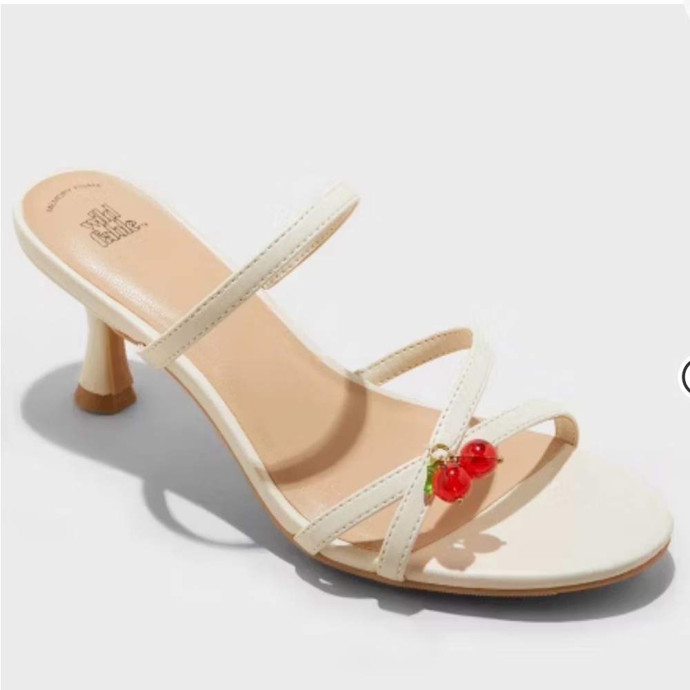 Women's Brodie Charm Strappy Heels with Memory Foam Insole - Wild Fable Sz 10